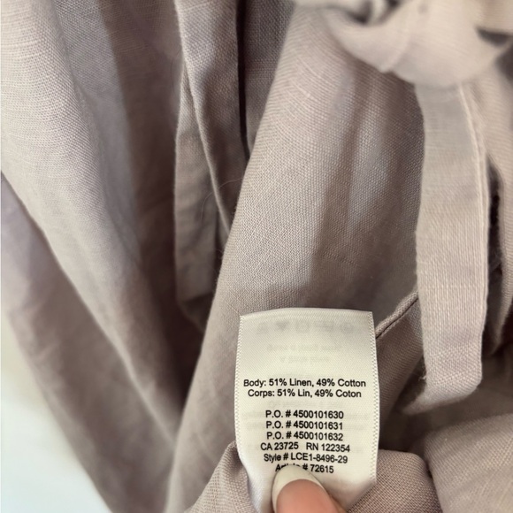 ARITZIA Babaton Wallace Wrap Dress Size S Linen Blend - Picture 10 of 10